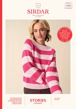Load image into Gallery viewer, Sirdar Stories Chunky Striped sweater knitting kit 10876 from