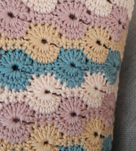 Load image into Gallery viewer, Catherine wheel stitch crochet cushion cover - download