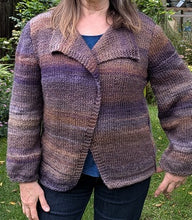 Load image into Gallery viewer, Waterfall front cardigan knitting kit