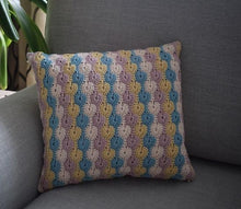 Load image into Gallery viewer, Catherine wheel stitch crochet cushion cover - download