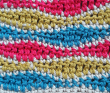 Load image into Gallery viewer, Wave stitch cushion cover crochet kit - colourway Deep Pink