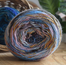 Load image into Gallery viewer, knit one kits wave stitch detail scarf knitting kit pink/blue 109