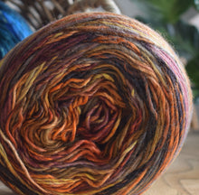 Load image into Gallery viewer, knit one kits wave stitch detail scarf knitting kit orange 11