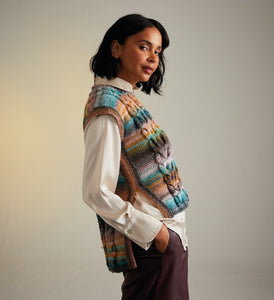Sirdar 10717 Jewelspun Aran Cable Tank Knitting Pattern [Digital Download]