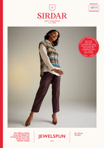 Sirdar 10717 Jewelspun Aran Cable Tank Knitting Pattern [Digital Download]