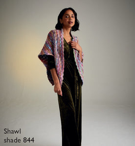 Sirdar 10722 Jewelspun Aran Crochet Shawl Pattern [Digital Download]