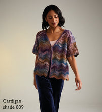 Load image into Gallery viewer, Sirdar 10725 Jewelspun Aran Crocheted Cardigan Pattern [Digital Download]