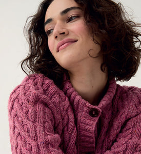 Sirdar 10777 Loveful 100% Recycled Tweed Double Knit Cabled Cardigan Knitting Pattern [Digital Download]