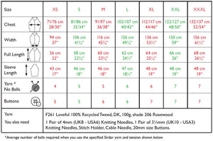 Sirdar 10777 Loveful 100% Recycled Tweed Double Knit Cabled Cardigan Knitting Pattern [Digital Download]