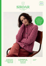 Load image into Gallery viewer, Sirdar 10777 Loveful 100% Recycled Tweed Double Knit Cabled Cardigan Knitting Pattern [Digital Download]