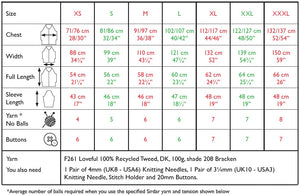 Sirdar 10782 Loveful 100% Recycled Tweed Double Knit Cardigan Knitting Pattern [Digital Download]