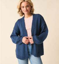Load image into Gallery viewer, Sirdar 10869 Stories Chunky Slouchy Cardigan Knitting Pattern [Digital Download]