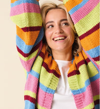 Load image into Gallery viewer, Sirdar 10870 Stories Chunky Striped Cardigan Knitting Pattern [Digital Download]