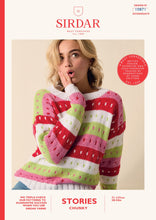 Load image into Gallery viewer, Sirdar 10871 Stories Wide Striped Sweater Knitting Pattern [Digital Download]