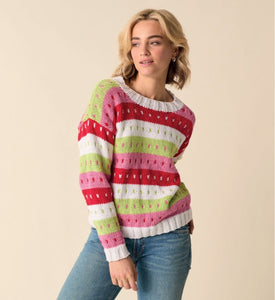 Sirdar 10871 Stories Wide Striped Sweater Knitting Pattern [Digital Download]
