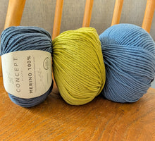 Load image into Gallery viewer, Garter stitch knitted buggy blanket kit - available in 3 colourways