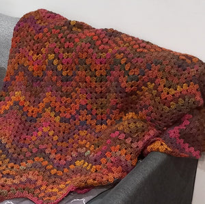 Chevron crochet blanket made with sirdar jewelspun