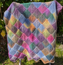 Load image into Gallery viewer, Domino Stitch Baby Buggy Blanket Knitting Kit in Lang Mille Colori 4 ply merino