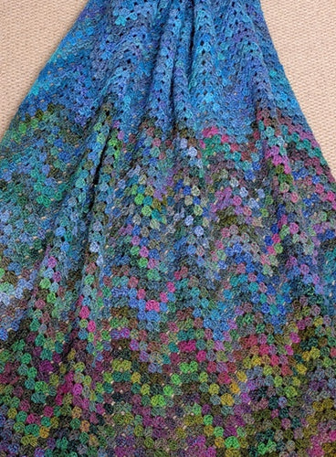 Granny Stitch Crochet Blanket Kit in Sirdar Jewelspun Aran