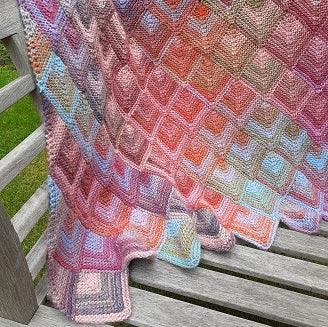 Garter stitch domino blanket knitting kit in Sirdar Jewelspun from £21.00