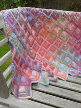 Load image into Gallery viewer, Garter stitch domino blanket knitting pattern download - medium