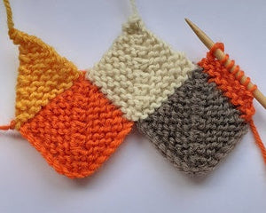 Garter stitch domino blanket knitting pattern download - medium