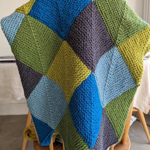 Domino blanket knitting kit - double knit