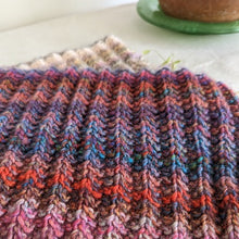 Load image into Gallery viewer, Multi coloured rib cowl knitting kit