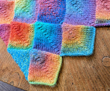 Load image into Gallery viewer, Domino Stitch Baby Buggy Blanket Knitting Kit in Lang Mille Colori 4 ply merino