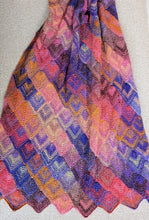 Load image into Gallery viewer, Garter stitch domino blanket knitting pattern download - medium