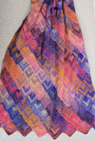 Garter stitch domino blanket knitting pattern download - medium