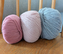 Load image into Gallery viewer, Garter stitch knitted buggy blanket kit - available in 3 colourways