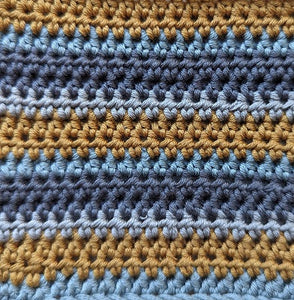 Simple striped cushion cover crochet kit