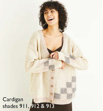 Load image into Gallery viewer, Sirdar 10302 Haworth Tweed Double Knit Intarsia Detail Cardigan Knitting Pattern [Digital Download]