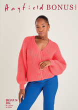 Load image into Gallery viewer, Sirdar 10594 Hayfield Bonus DK Ribbed Cardigan Knitting Pattern [Digital Download]