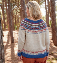 Load image into Gallery viewer, Sirdar 10690 Haworth Tweed Double Knit Fair Isle Yoke Sweater (top down) Knitting Pattern [Digital Download]