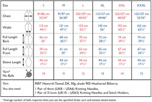 Sirdar 10692 Haworth Tweed Double Knit Sweater Knitting Pattern [Digital Download]