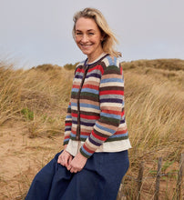 Load image into Gallery viewer, Sirdar 10693 Haworth Tweed Double Knit Striped Crew Neck Cardigan Knitting Pattern [Digital Download]