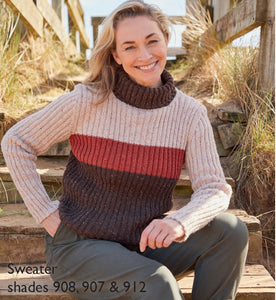 Sirdar 10698 Haworth Tweed Double Knit Sweater Knitting Pattern [Digital Download]