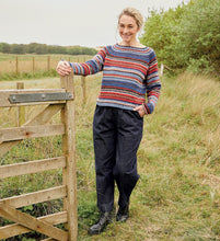 Load image into Gallery viewer, Sirdar 10699 Haworth Tweed Double Knit Striped Crew Neck Sweater Knitting Pattern [Digital Download]