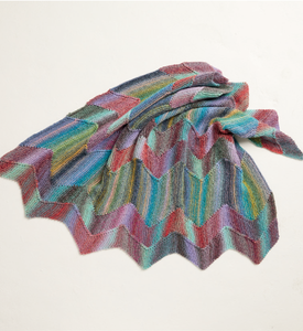 Sirdar 10708 Jewelspun Chunky Zig Zag Blanket Knitting Pattern [Digital Download]