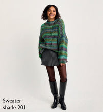Load image into Gallery viewer, Sirdar 10800 Jewelspun Chunky Fishermans Rib Sweater Knitting Pattern [Digital Download]