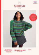 Load image into Gallery viewer, Sirdar 10800 Jewelspun Chunky Fishermans Rib Sweater Knitting Pattern [Digital Download]