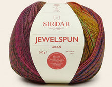 Load image into Gallery viewer, Sirdar Jewelspun aran cardigan crochetting kit 10725