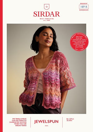 Sirdar Jewelspun cardigan knitting kit 10715