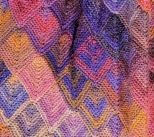 Load image into Gallery viewer, Garter stitch domino blanket knitting kit in Sirdar Jewelspun from £21.00