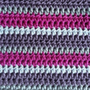 Simple striped cushion cover crochet kit