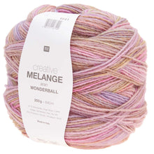Load image into Gallery viewer, Rico  creative melange wonderball aran yarn colour lilac-fuchsia