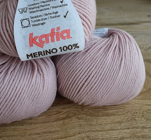 Katia merino 100% double knit yarn baby pink 62