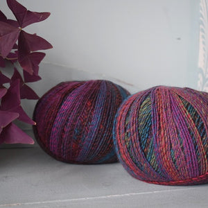 Sirdar Jewelspun aran - purples and blues